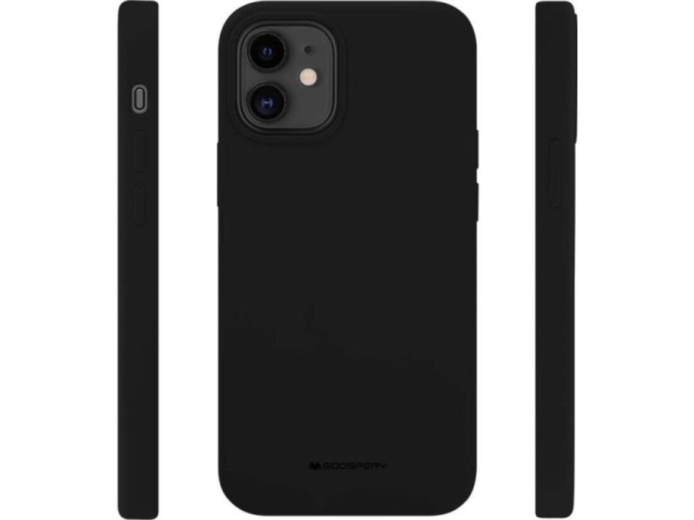 Ochranný kryt pro iPhone 12 mini - Mercury, Silicone Black