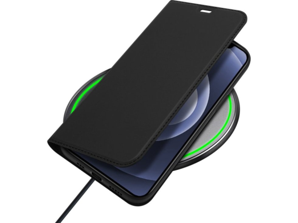 Knížkové pouzdro na iPhone 12 / 12 Pro - DuxDucis, SkinPro Black