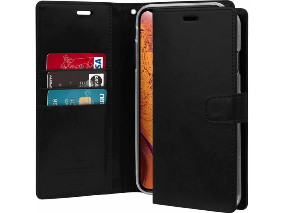 Pouzdro / kryt pro iPhone XS MAX - Mercury, Bluemoon Diary Black