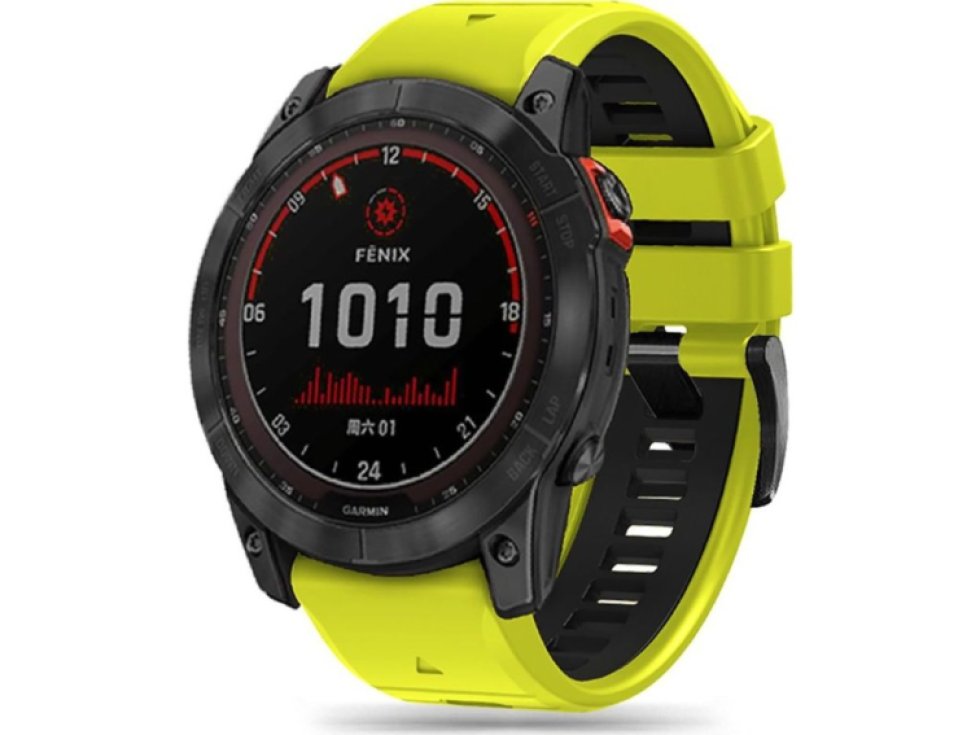 Řemínek pro Garmin Fenix 3 / 5X / 3HR / 5X PLUS / 6X / 6X PRO / 7X - Tech-Protect, Iconband Pro Lime/Black