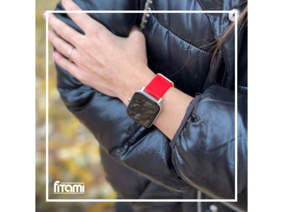 Jednobarevný řemínek pro chytré hodinky - Červený