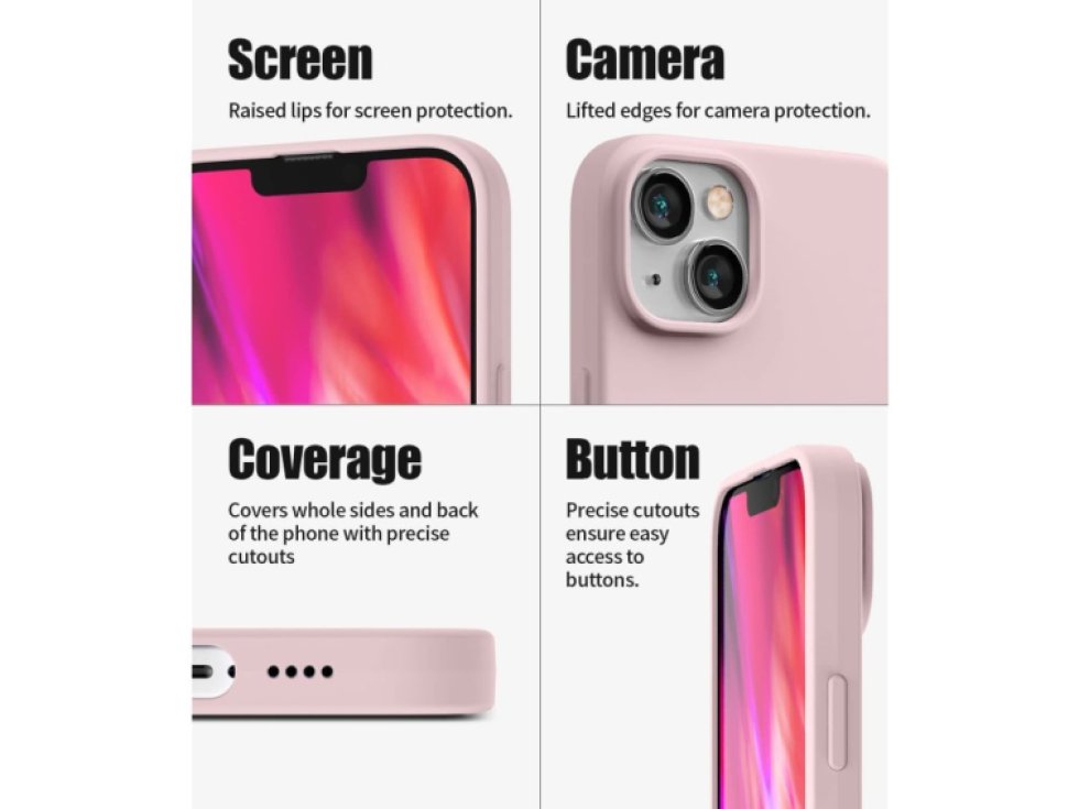 Ochranný kryt pro iPhone 14 PLUS - Mercury, Silicone Pink Sand