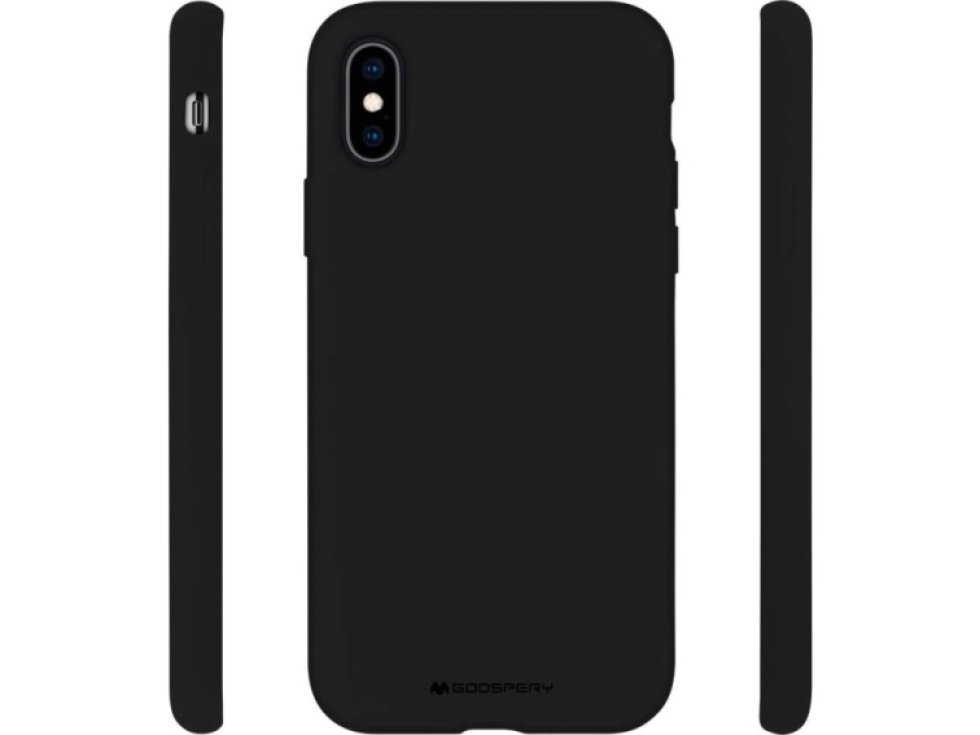 Ochranný kryt pro iPhone XS / X - Mercury, Silicone Black