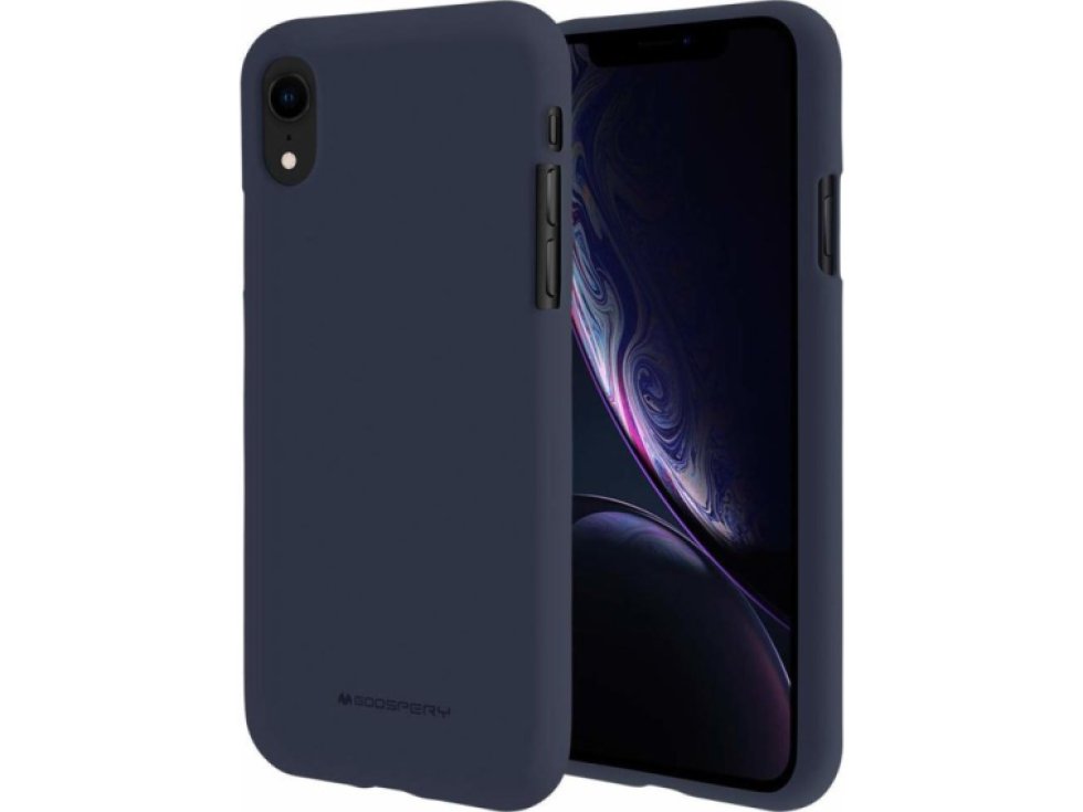 Ochranný kryt pro iPhone XR - Mercury, Soft Feeling Midnight Blue