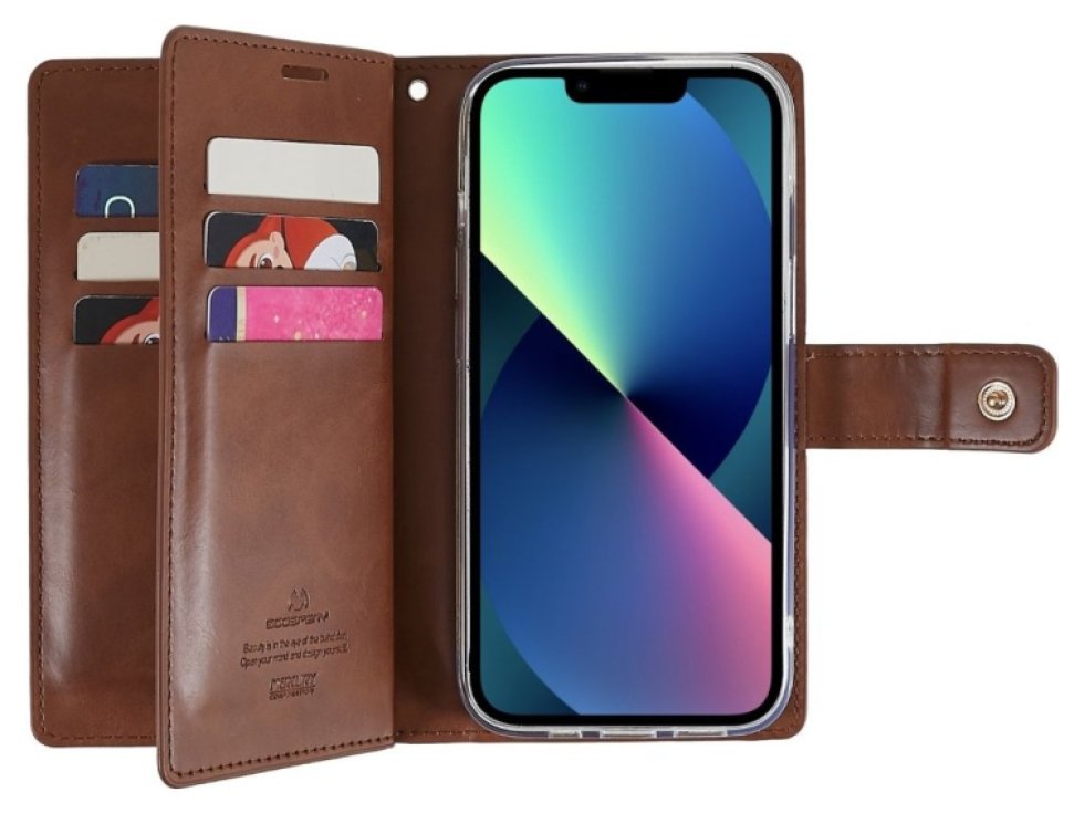 Ochranné pouzdro na iPhone 15 - Mercury, Mansoor Diary Brown