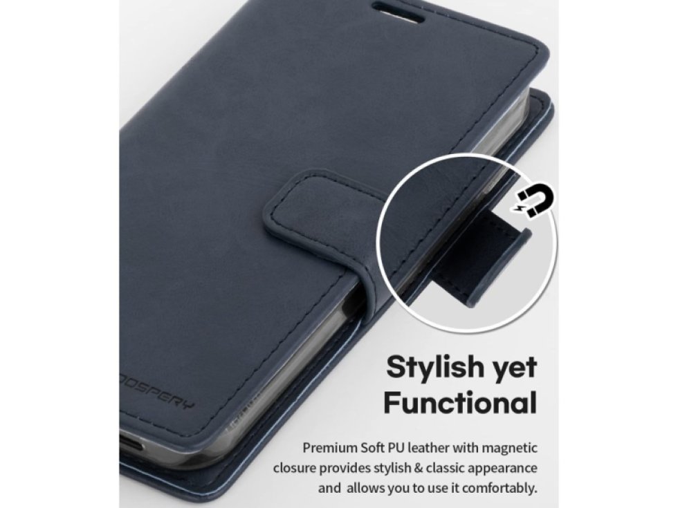 Ochranné pouzdro pro iPhone 13 - Mercury, Bluemoon Diary Navy