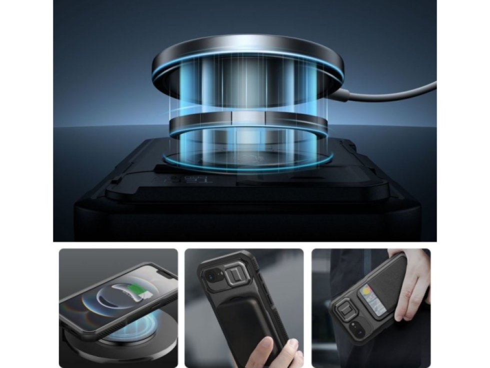 Ochranný kryt na iPhone 16e - Tech-Protect, Kevlar MagSafe Black