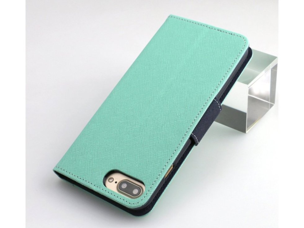 Pouzdro / kryt pro iPhone 7 Plus / 8 Plus - Mercury, Fancy Diary MINT/NAVY