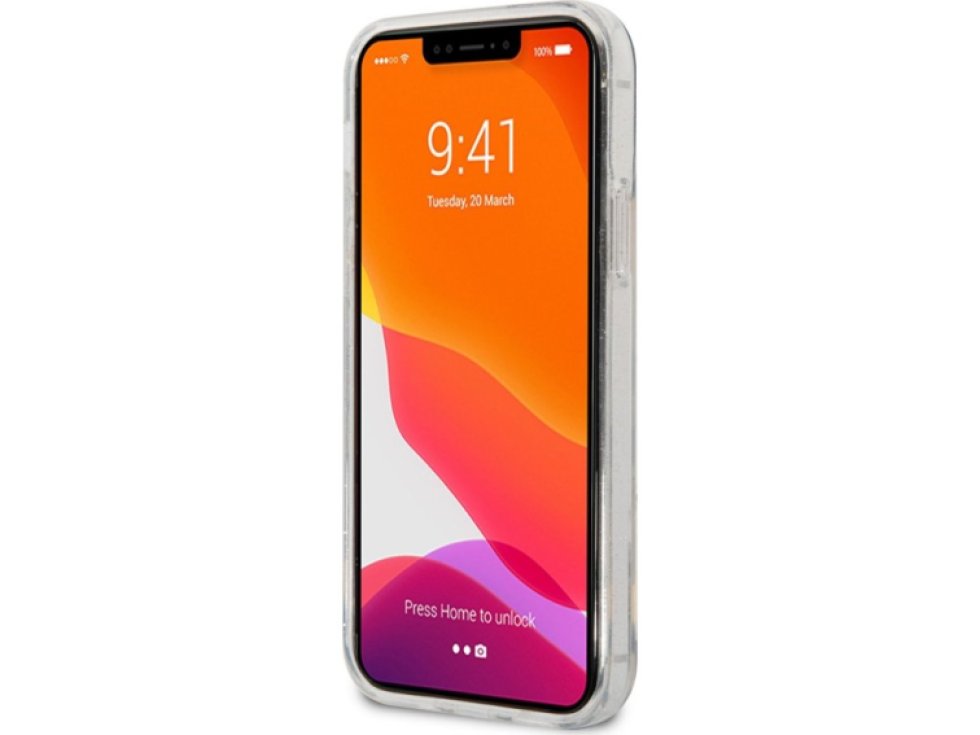 Ochranný kryt pro iPhone 12 / 12 Pro - Karl Lagerfeld, IML Glitter Karl and Choupette Transparent KLHCP12MHNKCTGT