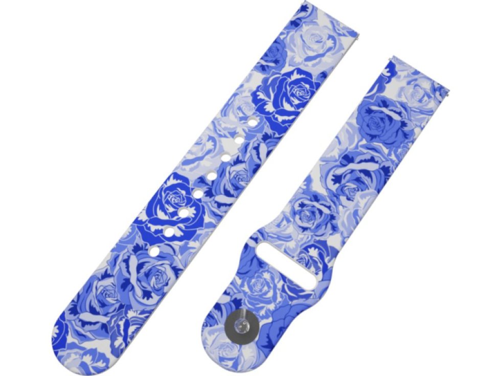 MODRÉ KVĚTINY řemínek 22 mm