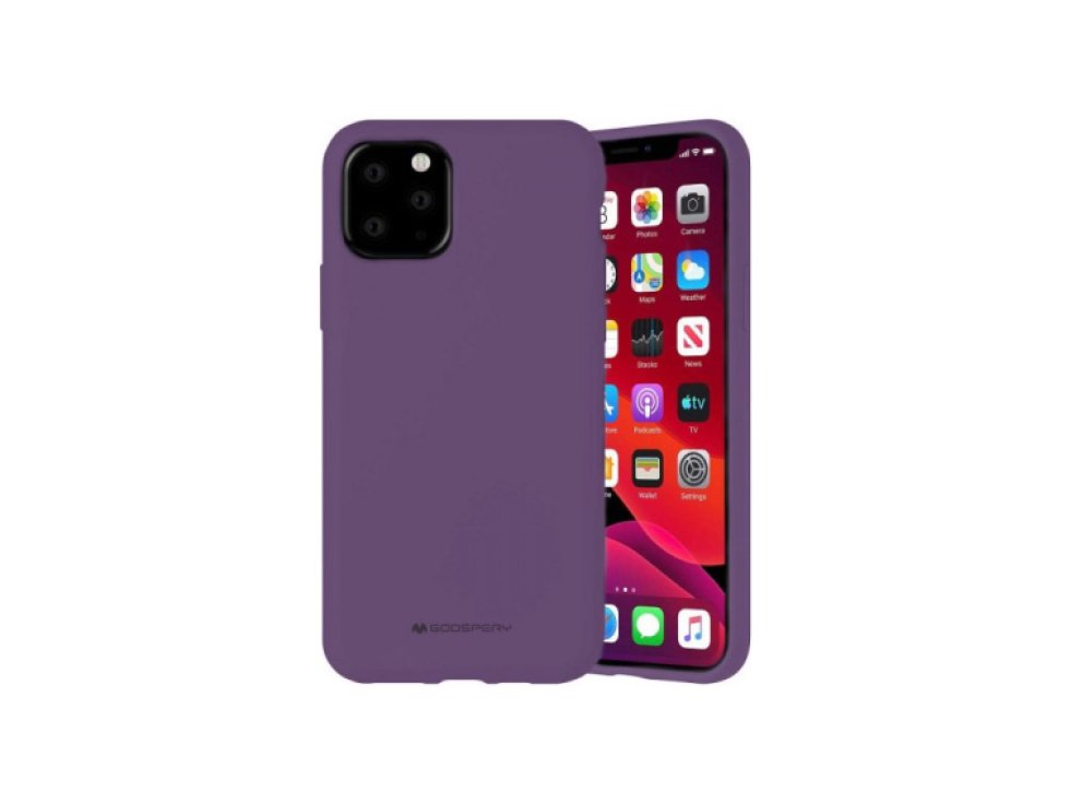 Ochranný kryt pro iPhone 12 / 12 Pro - Mercury, Silicone Purple