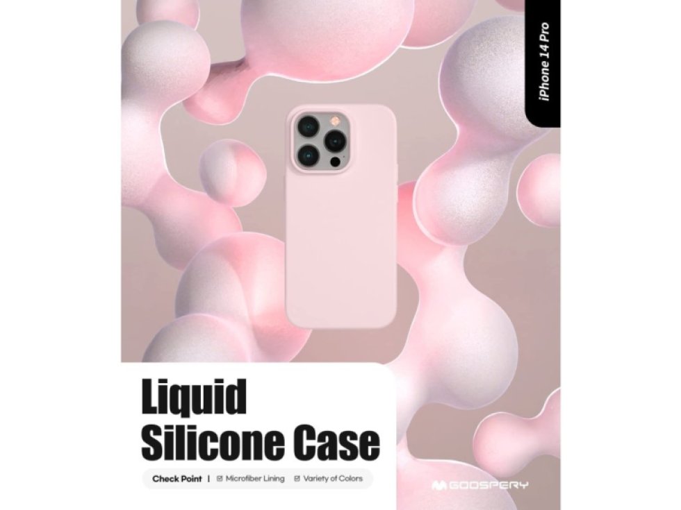 Ochranný kryt pro iPhone 14 Pro - Mercury, Silicone Pink Sand