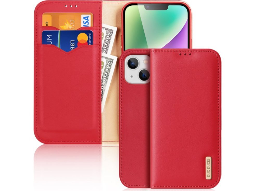 Knížkové pouzdro na iPhone 14 PLUS - DuxDucis, Hivo Red
