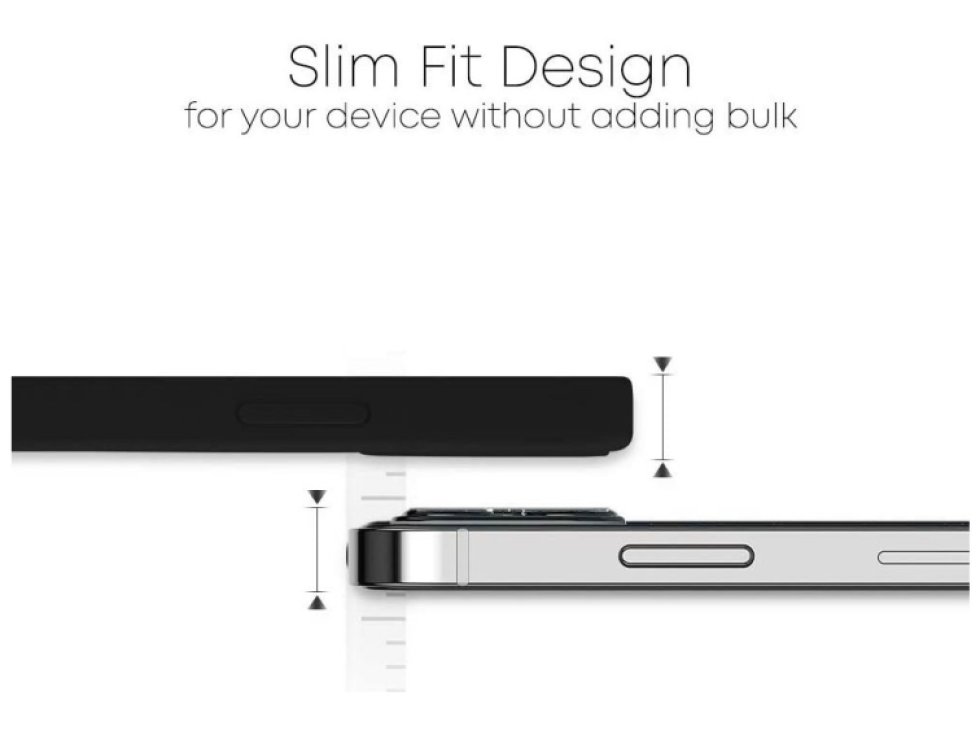 Ochranný kryt pro iPhone 12 mini - Mercury, Silicone Black