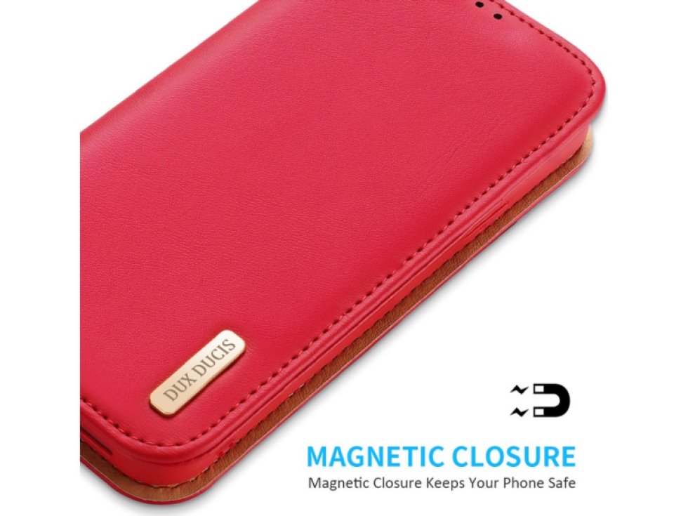 Knížkové pouzdro na iPhone 14 PLUS - DuxDucis, Hivo Red
