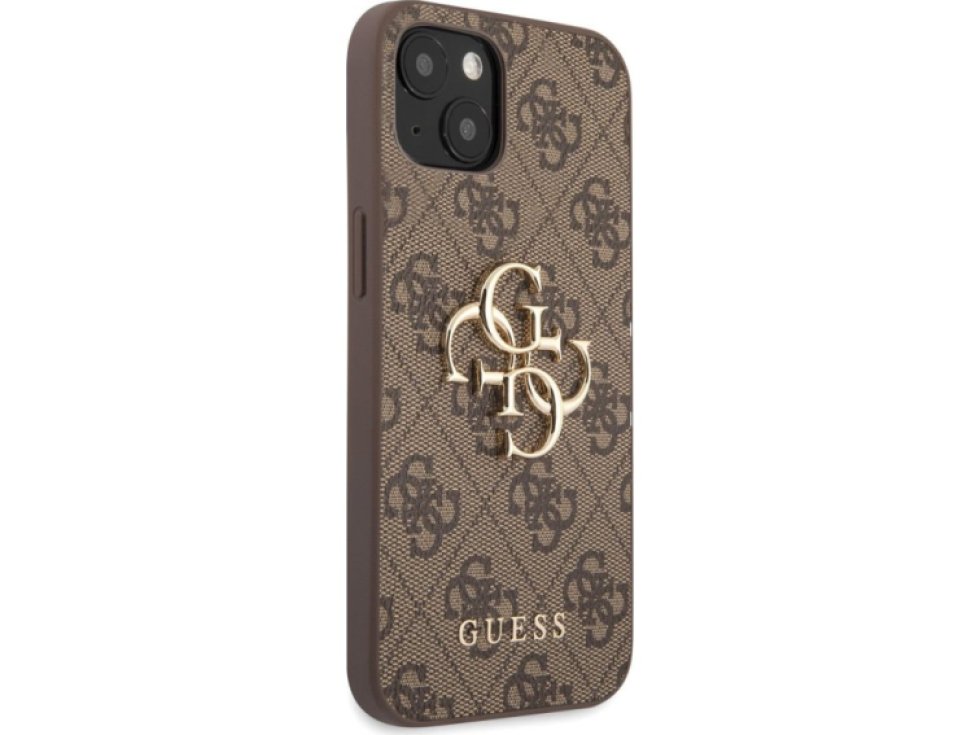 Ochranný kryt pro iPhone 13 - Guess, 4G Logo Back Brown GUHCP13M4GMGBR