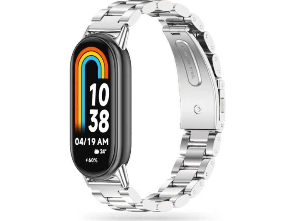 Tech-Protect Stainless pro Xiaomi Mi Band 5 / 6 stříbrná