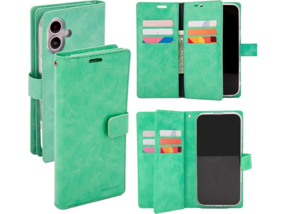 Ochranné pouzdro na iPhone 16 PLUS - Mercury, Mansoor Diary Mint