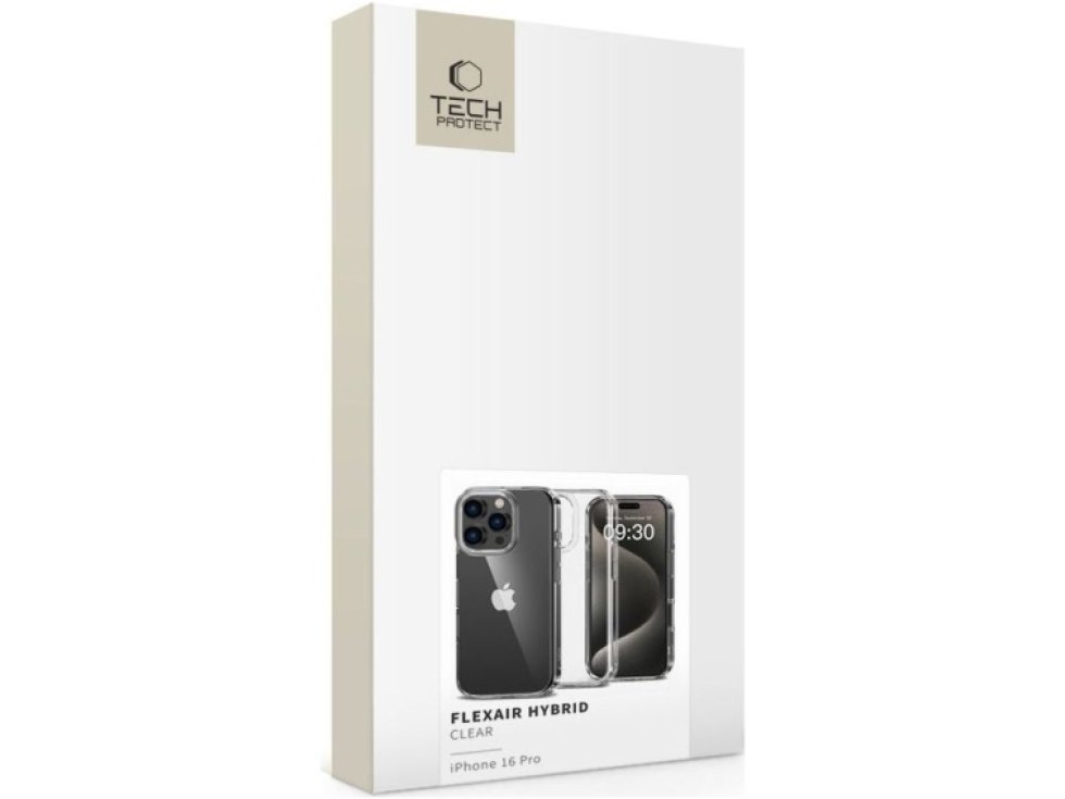Ochranný kryt na iPhone 16 Pro - Tech-Protect, Flexair Hybrid Clear
