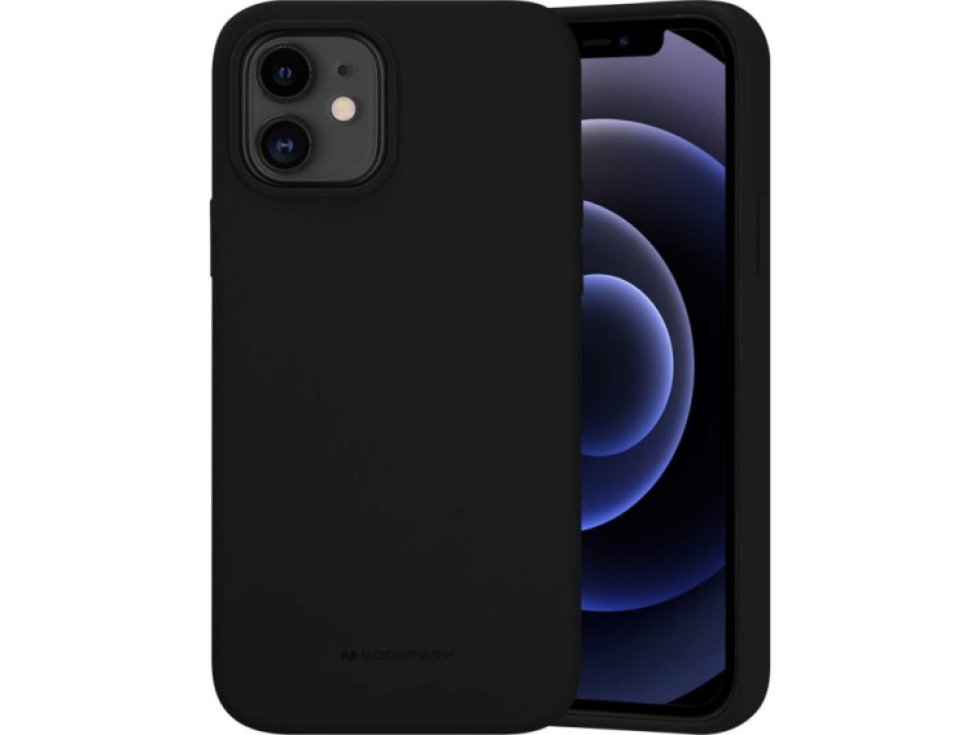 Ochranný kryt pro iPhone 12 / 12 Pro - Mercury, Silicone Black