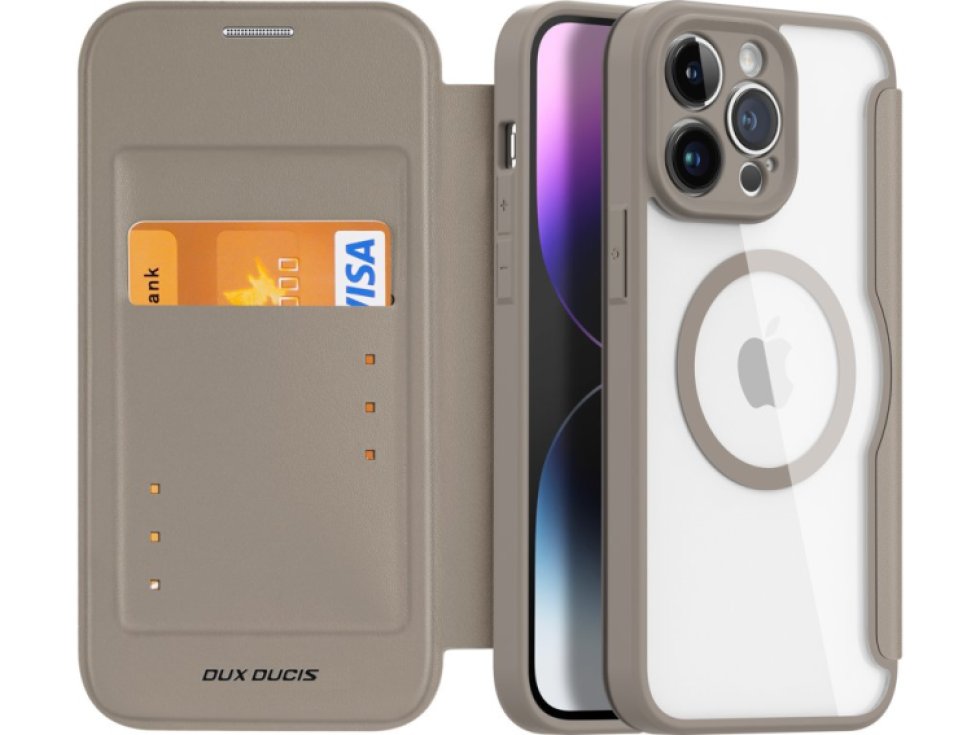 Ochranné pouzdro pro iPhone 14 Pro MAX - DuxDucis, SkinX Pro with MagSafe Beige