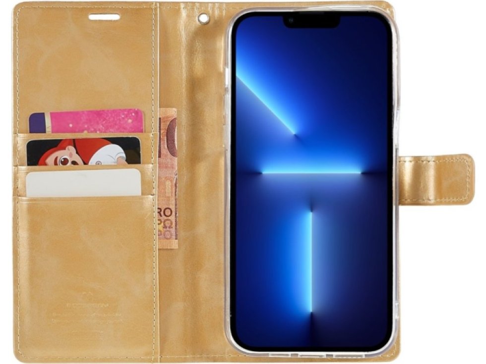 Ochranné pouzdro pro iPhone 14 Pro MAX - Mercury, Bluemoon Diary Gold