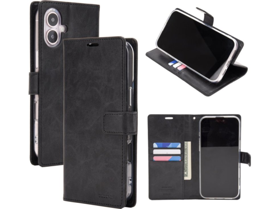 Ochranné pouzdro na iPhone 16 PLUS - Mercury, Bluemoon Diary Black