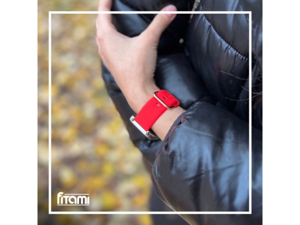 Jednobarevný řemínek pro chytré hodinky - Červený