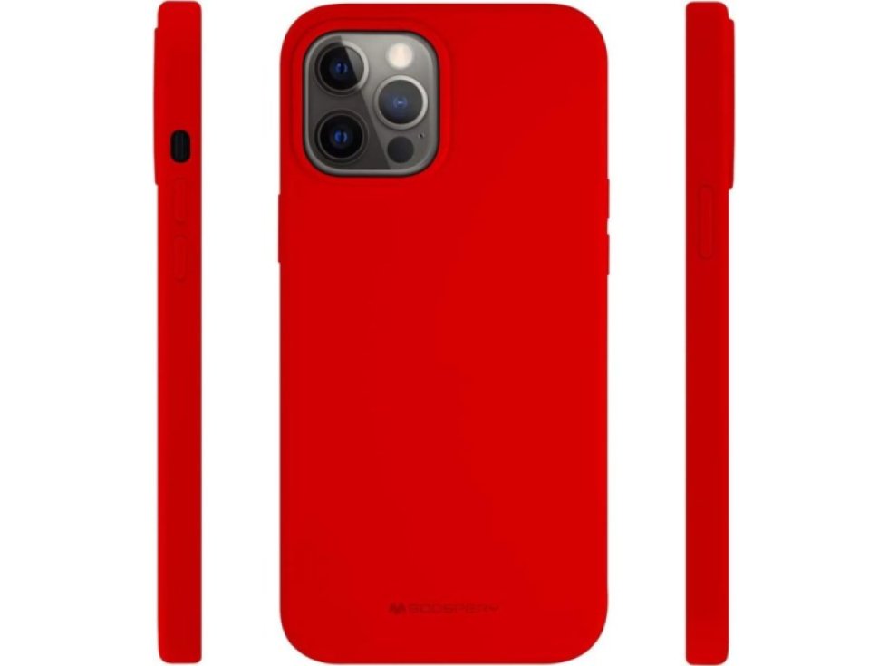 Ochranný kryt pro iPhone 12 Pro MAX - Mercury, Silicone Red