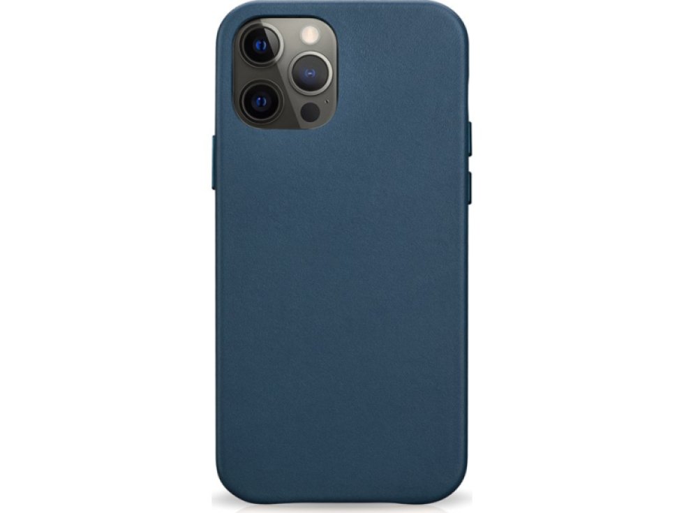 Kožený kryt na iPhone 12 / 12 Pro - iCarer, Original Blue 01.20.RIX1206-BU