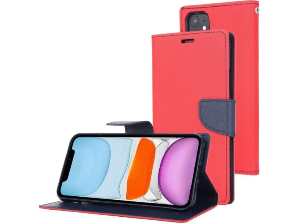 Pouzdro na iPhone 11 - Mercury, Fancy Diary Red/Navy
