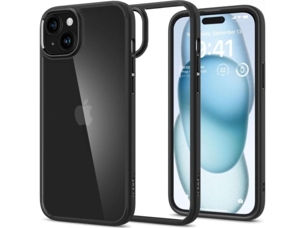 Ochranný kryt na iPhone 15 - Spigen, Ultra Hybrid Matte Black