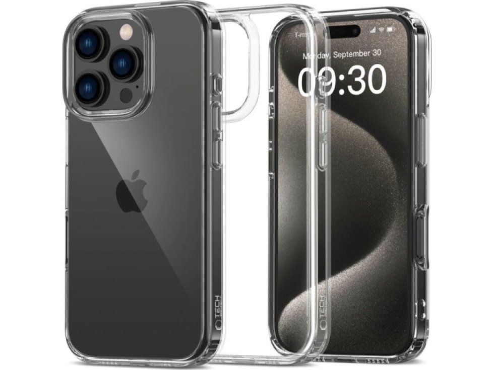 Ochranný kryt na iPhone 16 Pro MAX - Tech-Protect, Flexair Hybrid Clear