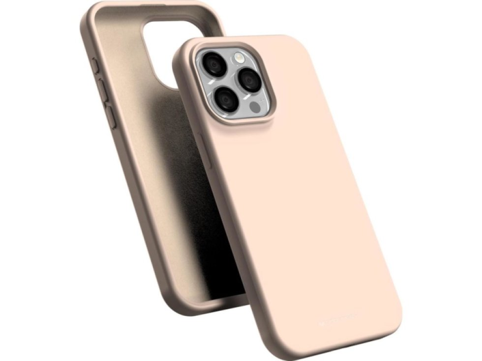 Ochranný kryt na iPhone 15 Pro MAX - Mercury, Silicone Pink Sand