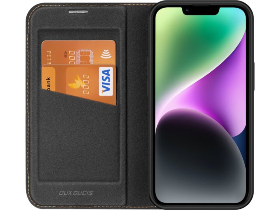Knížkové pouzdro pro iPhone 14 - DuxDucis, SkinX2 Black