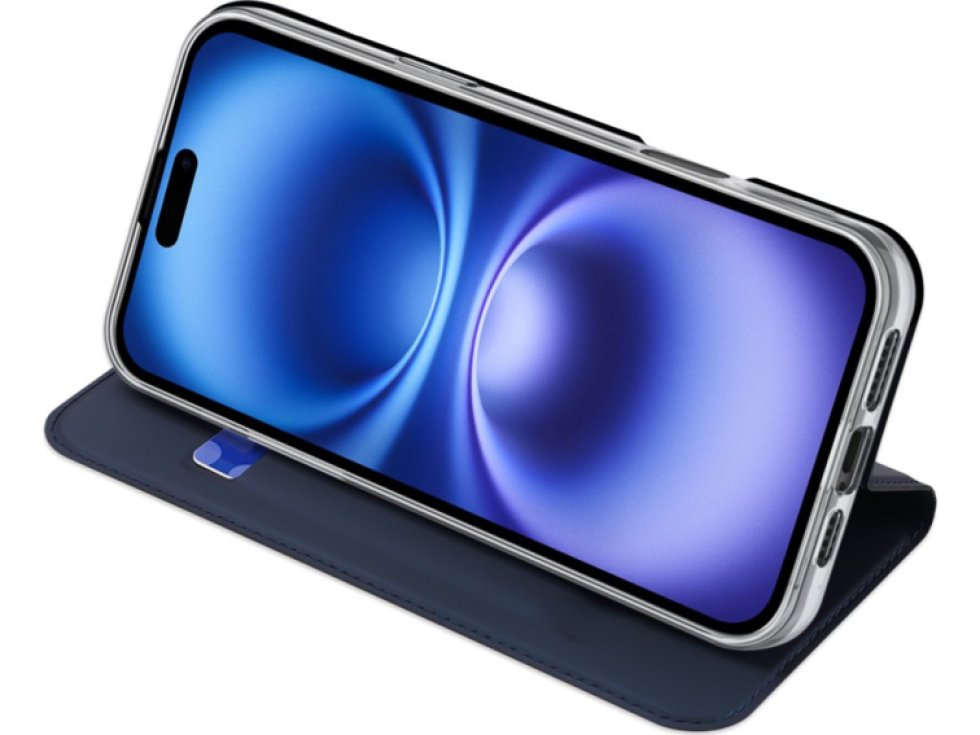 Knížkové pouzdro na iPhone 16 PLUS - DuxDucis, SkinPro Blue