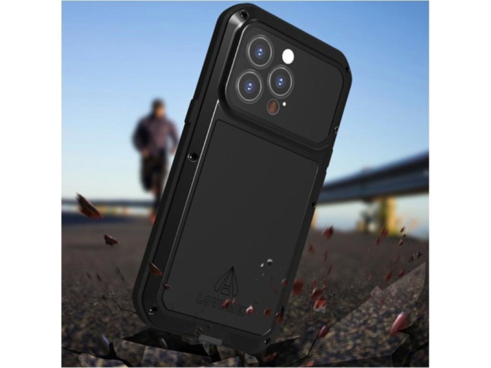 Ochranný kryt pro iPhone 13 Pro - LOVE MEI, Powerful Black