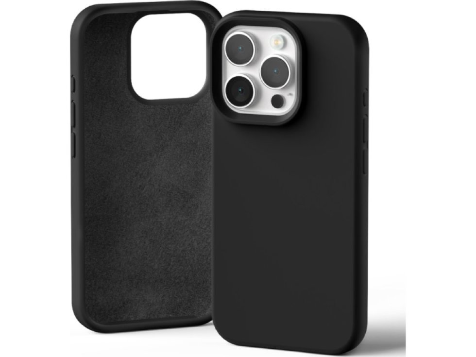 Ochranný kryt na iPhone 16 Pro - Mercury, Silicone Black