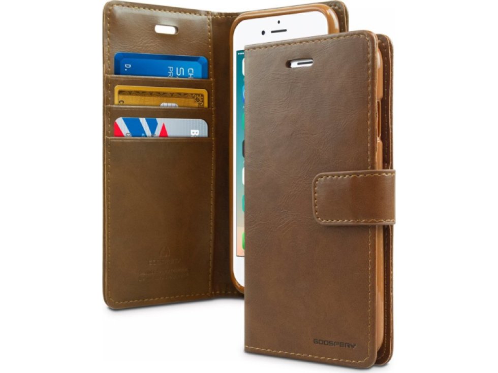 Pouzdro / kryt pro iPhone 7 Plus / 8 Plus - Mercury, Bluemoon Diary Brown