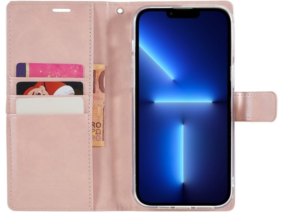 Ochranné pouzdro pro iPhone 14 Pro - Mercury, Bluemoon Diary Rose Gold