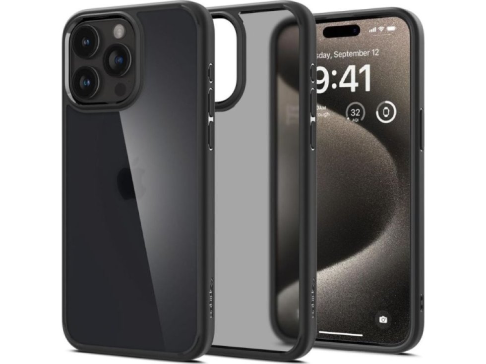 Ochranný kryt na iPhone 15 Pro - Spigen, Ultra Hybrid Frost Black