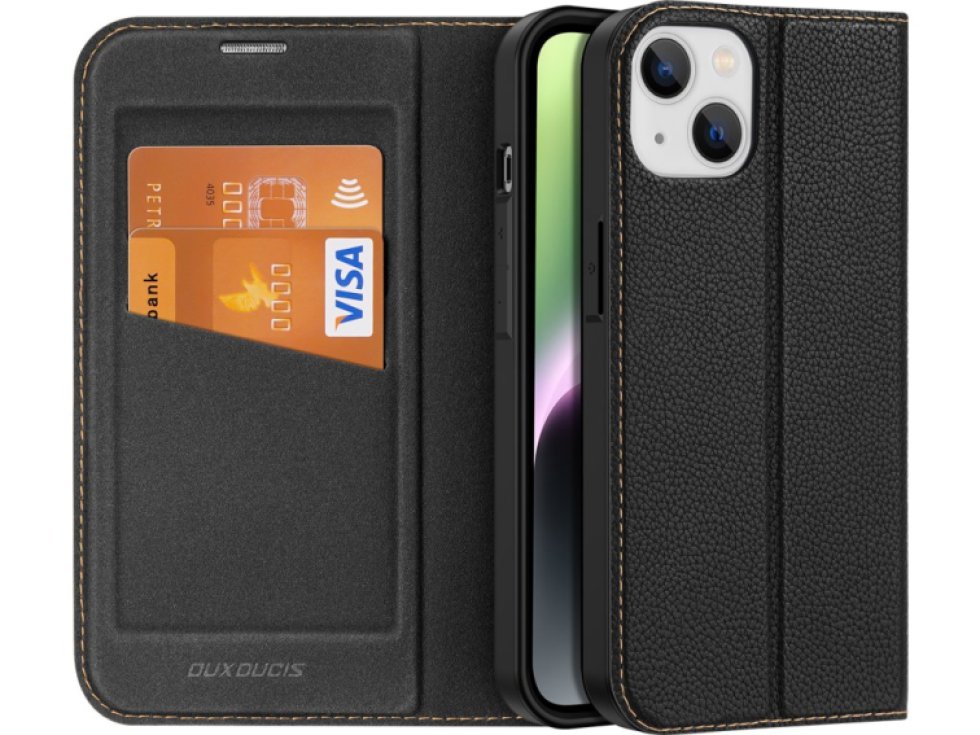 Knížkové pouzdro pro iPhone 14 - DuxDucis, SkinX2 Black