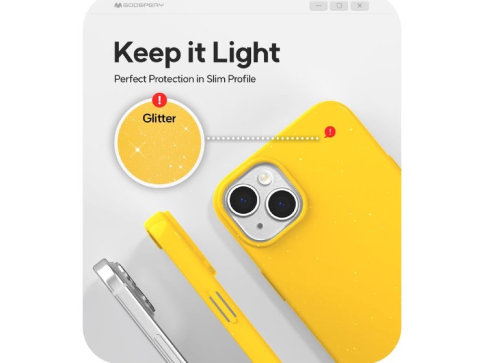 Ochranný kryt na iPhone 15 PLUS - Mercury, Jelly Yellow