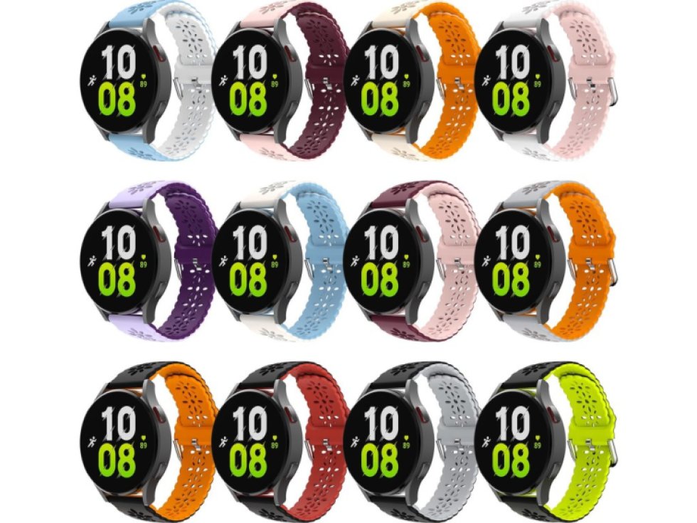 20mm řemínek dvojbarevný s perforováním a přezkovým zapínáním