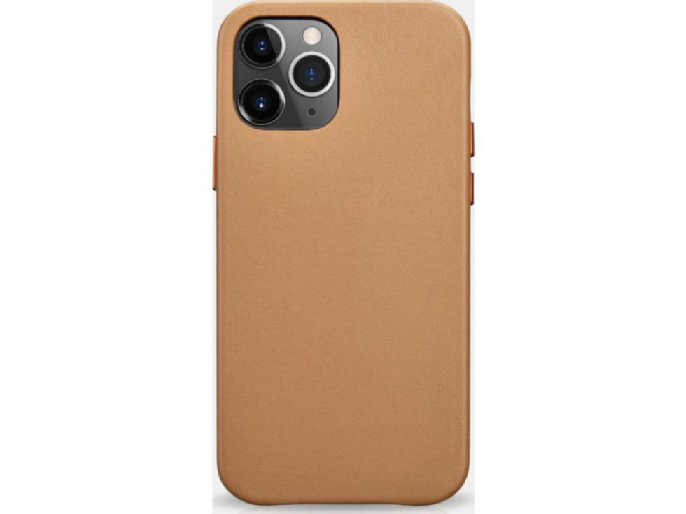 Kožený kryt na iPhone 12 Pro MAX - iCarer, Original Brown 01.20.RIX1208-BN