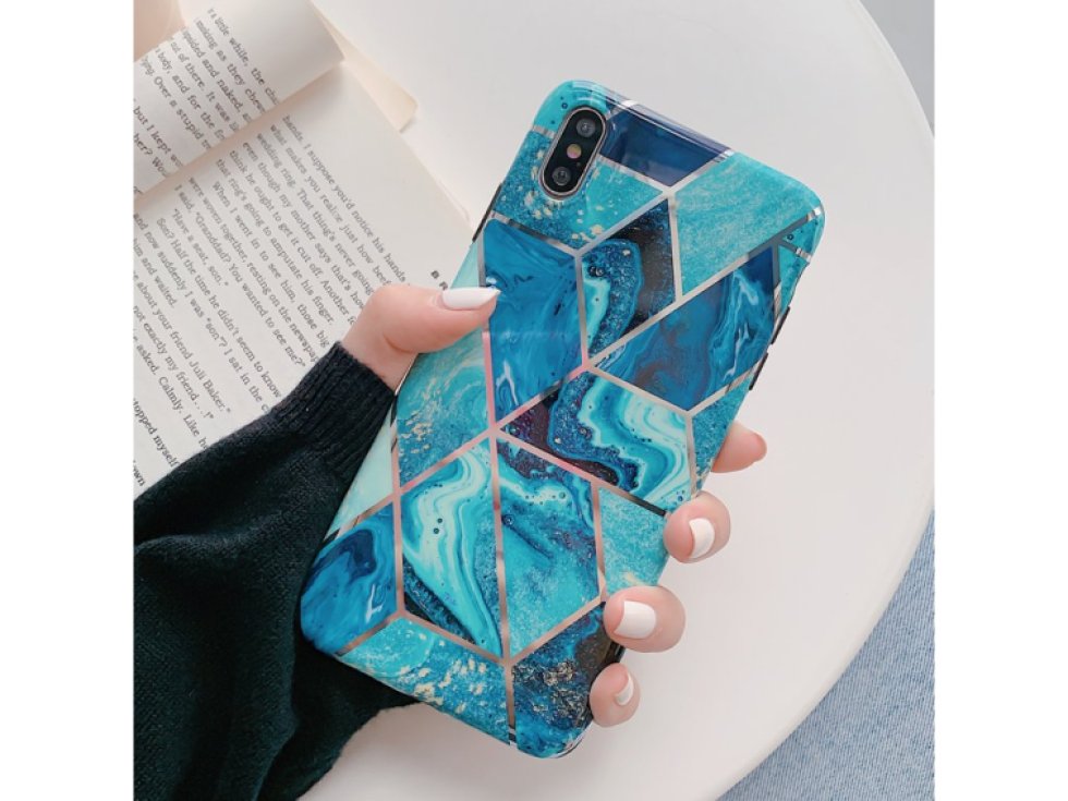 Ochranný kryt pro iPhone 7 / 8 / SE (2020/2022) - Geometric Blue