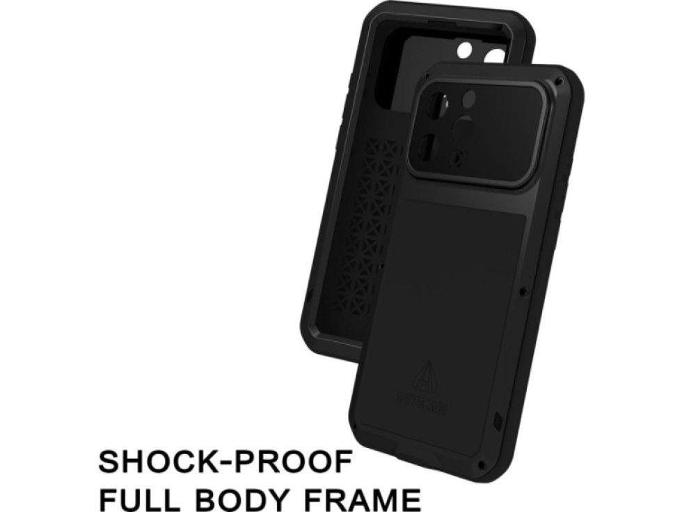 Ochranný kryt na iPhone 16 Pro MAX - LOVE MEI, Powerful Black