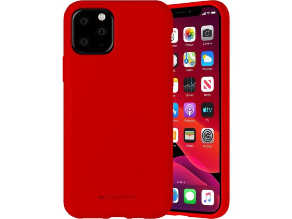 Ochranný kryt pro iPhone 11 Pro - Mercury, Silicone Red