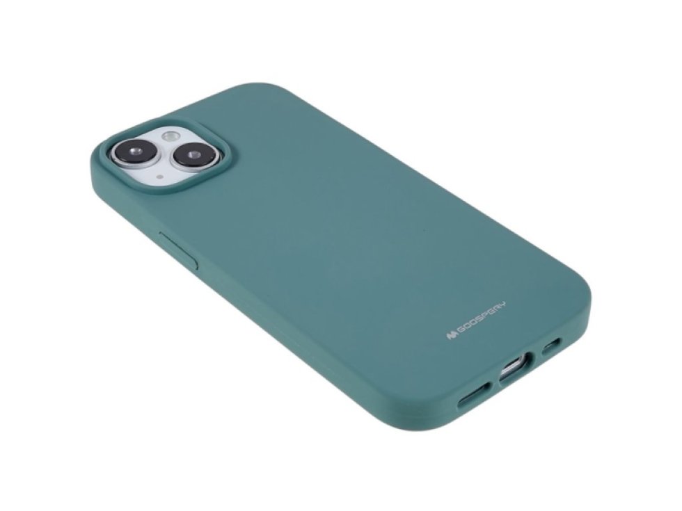 Ochranný kryt na iPhone 15 - Mercury, Silicone Green