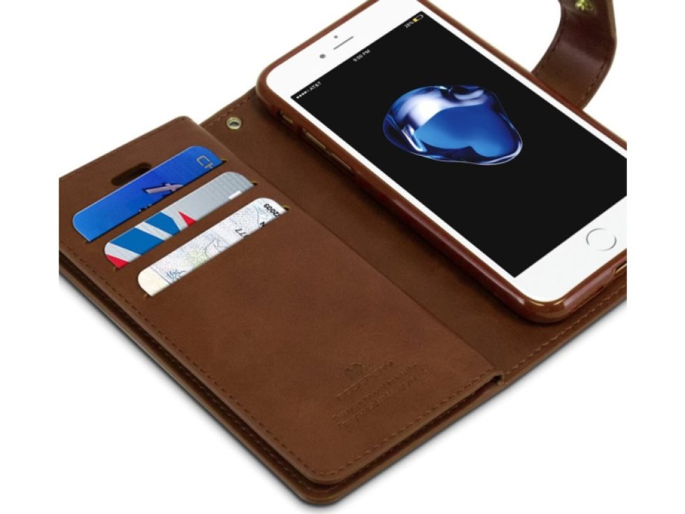 Pouzdro / kryt pro iPhone 7 / 8 / SE (2020/2022) - Mercury, Mansoor Diary Brown